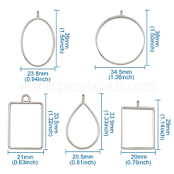 Alloy Open Back Bezel Big Pendants&nbsp;PALLOY-TA0001-26P