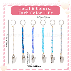 6Pcs Glass Keychain&nbsp;KEYC-GF00006
