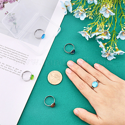 50Pcs Adjustable 304 Stainless Steel Finger Rings Findings&nbsp;DIY-CA0005-54