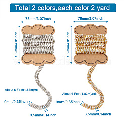 4 Yards 2 Colors Rhinestone Cup Chains&nbsp;FIND-CD0001-17