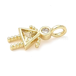 Brass Micro Pave Cubic Zirconia Pendants&nbsp;ZIRC-I356-17G-B07