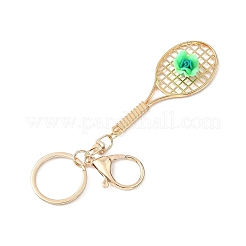 Tennis Racket & Flower Iron Alloy Keychains&nbsp;KEYC-JKC01442