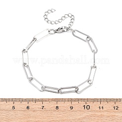 304 Stainless Steel Paperclip Chain Bracelets for Women&nbsp;BJEW-G775-01P