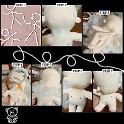 6Pcs 6 Style Plastic Action Figure Movable Skeleton&nbsp;DIY-PH0020-90