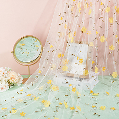 Flower Pattern Milk Fiber Mesh Fabric&nbsp;DIY-WH0888-09C