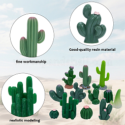 24Pcs 12 Styles Resin Cactus Mini Model&nbsp;DJEW-SP0001-15