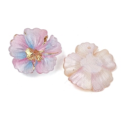 Gradient Color Resin Glitter Pendants&nbsp;RESI-C077-02