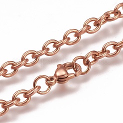 304 Stainless Steel Cable Chain Anklets&nbsp;AJEW-H100-01RG