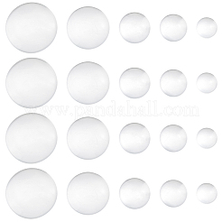 100Pcs 5 Styles Transparent Glass Cabochons&nbsp;GGLA-BBC0001-04