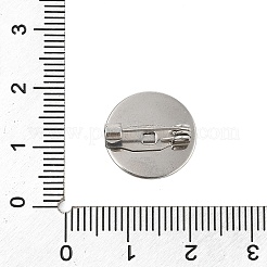 304 Stainless Steel Brooch Cabochon Settings&nbsp;X-STAS-E547-08J-P