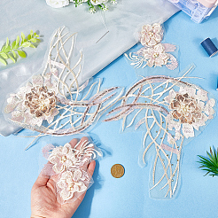 Flower Lace Embroidery Sewing Fiber Appliques&nbsp;DIY-WH20011-90C