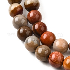 Natural Picture Jasper Beads Strands&nbsp;G-S390-07-6mm
