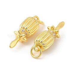 Rack Plating Brass Micro Pave Cubic Zirconia Pendants&nbsp;KK-I699-06G