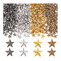 400Pcs 4 Colors Brass Cabochons&nbsp;KK-PH0010-76