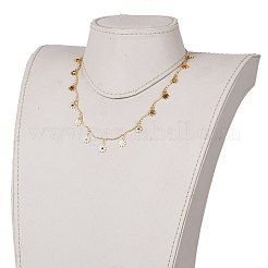 Brass Enamel Flower Pendant Necklaces&nbsp;NJEW-JN03222