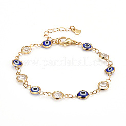 Brass Link Chain Bracelet & Necklace Jewelry Sets&nbsp;SJEW-JS01190