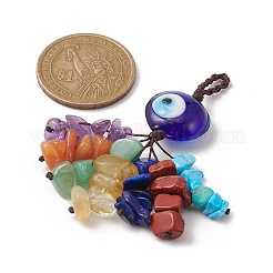 Handmade Evil Eye Lampwork Pendant Decorations&nbsp;HJEW-JM01067