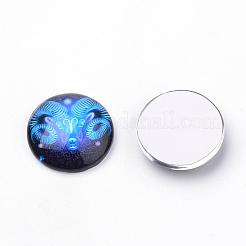 Flatback Glass Cabochons for DIY Projects&nbsp;GGLA-S029-12mm-040