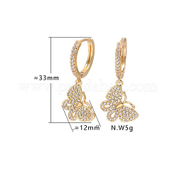 Brass Micro Pave Grade AAA Cubic Zirconia Huggie Hoop Earrings&nbsp;JE022A-X