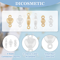 60Pcs 6 Styles Brass Connector Charms&nbsp;KK-HY0001-94