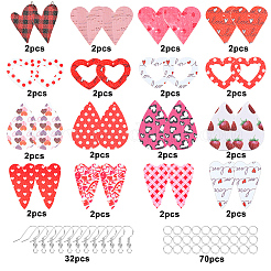DIY PU Leather Earring Making Kits&nbsp;DIY-SC0012-29