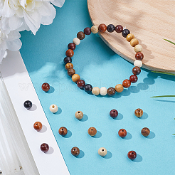 240Pcs 12 Colors Natural Unfinished Wood Beads&nbsp;WOOD-WR0001-17