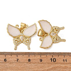 Brass Micro Pave Cubic Zirconia Pendants&nbsp;KK-D390-09G