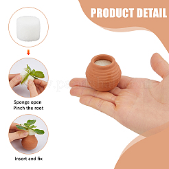 6Pcs Clay Pot Figurines Ornaments&nbsp;DJEW-FH0011-54