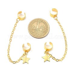 Brass Cuff Earrings&nbsp;EJEW-JE05407-02