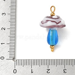 304 Stainless Steel with Handmade Bumpy Lampwork Pendants&nbsp;LA-CBA4231-01A-G