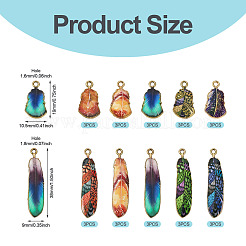 30Pcs 10 Styles Rack Plating Alloy Pendants&nbsp;FIND-TA0009-68