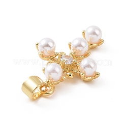 Brass Micro Pave Cubic Zirconia Pendants&nbsp;KK-G460-05G