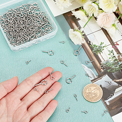 240Pcs 4 Style 304 Stainless Steel Screw Eye Pin Peg Bails&nbsp;STAS-DC0005-01