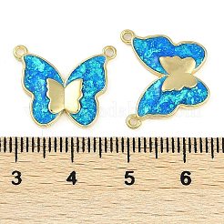 Rack Plating Brass Connector Charms&nbsp;KK-U032-19G