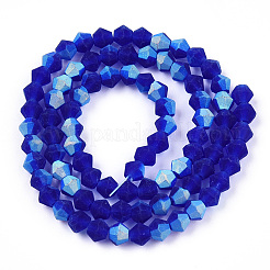 Imitate Austrian Crystal Bicone Frosted Glass Beads Strands&nbsp;EGLA-A039-T4mm-MB06