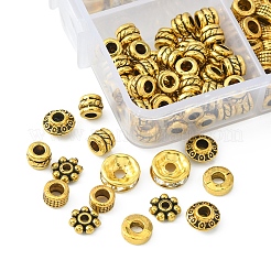 285Pcs 6 Style Iron Rhinestone & Tibetan Style Alloy Spacer Beads&nbsp;DIY-FS0004-08
