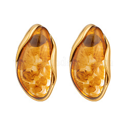 304 Stainless Steel Resin Teardrop Stud Earrings for Women&nbsp;RA7191-1