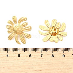 304 Stainless Steel Flower Stud Earrings&nbsp;EJEW-P312-03A-G