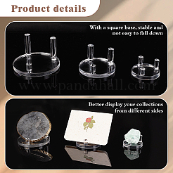3Pcs 3 Styles Flat Round Acrylic Base Display Easel Stands&nbsp;ODIS-GA0001-59