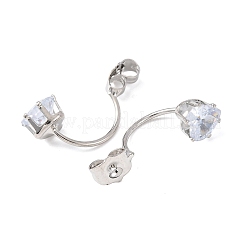 Alloy Clear Cubic Zirconia Earring Nuts&nbsp;FIND-C082-01D-P