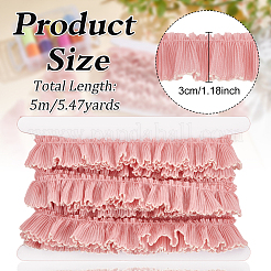 5M Polyester Pleated Lace Ribbon&nbsp;OCOR-MA0001-12B