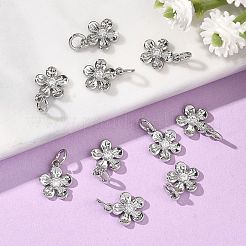 SHEGRACE Valentine's Day Brass Clear Cubic Zirconia Charms&nbsp;XGRQ3P737-577P