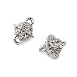 Brass Micro Pave Cubic Zirconia Connector Charms&nbsp;KK-U056-36P
