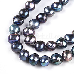 Natural Cultured Freshwater Pearl Beads Strands&nbsp;PEAR-N014-06G-06