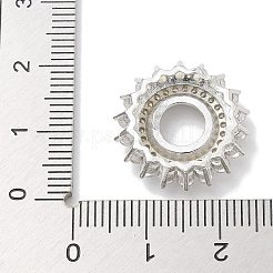 Rack Plating Brass Micro Pave Clear Cubic Zirconia Cabochon Connector Setttings&nbsp;KK-L224-027P-01