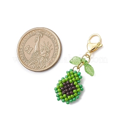 Handmade Glass Seed Beaded Pendant Decorations&nbsp;HJEW-MZ00357