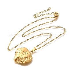 Summer Beach 304 Stainless Steel Pendant Rope Chain Necklaces for Women&nbsp;STAS-Z108-01G-03