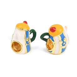 Brass Enamel Pendants&nbsp;KK-CBAEBFB-03G