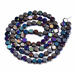Electroplate Opaque Solid Color Glass Beads Strands&nbsp;EGLA-T020-07