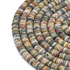 Natural Red Picasso Jasper/Polychrome Jasper Beads Strands&nbsp;G-P575-B10-6x1mm